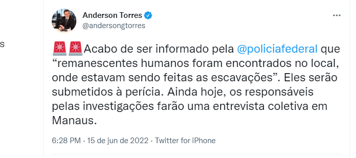 Univaja e Ministro da Justiça confirmam encontro de restos humanos de jornalista e indigenistas