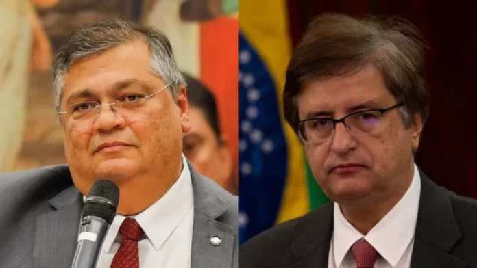 Imagem colorida mostra Flávio Dino a esquerda e Paulo Gonet a direita